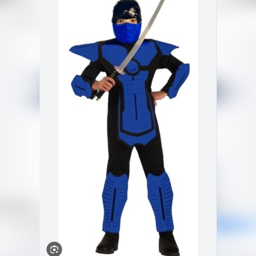 Rubie's Blue Ninja Costume for Kids - Size Medium 8-10 NWT